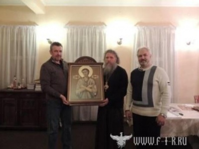 Передача иконы Святого в Витебскую епархию Белорусии